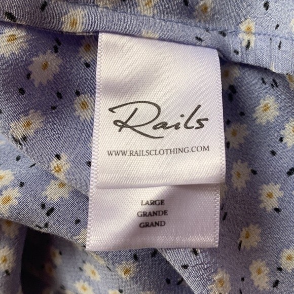 NWOT Rails | Sophia Sky Blue Daisies Button Up Romper NO BELT L - Picture 10 of 14